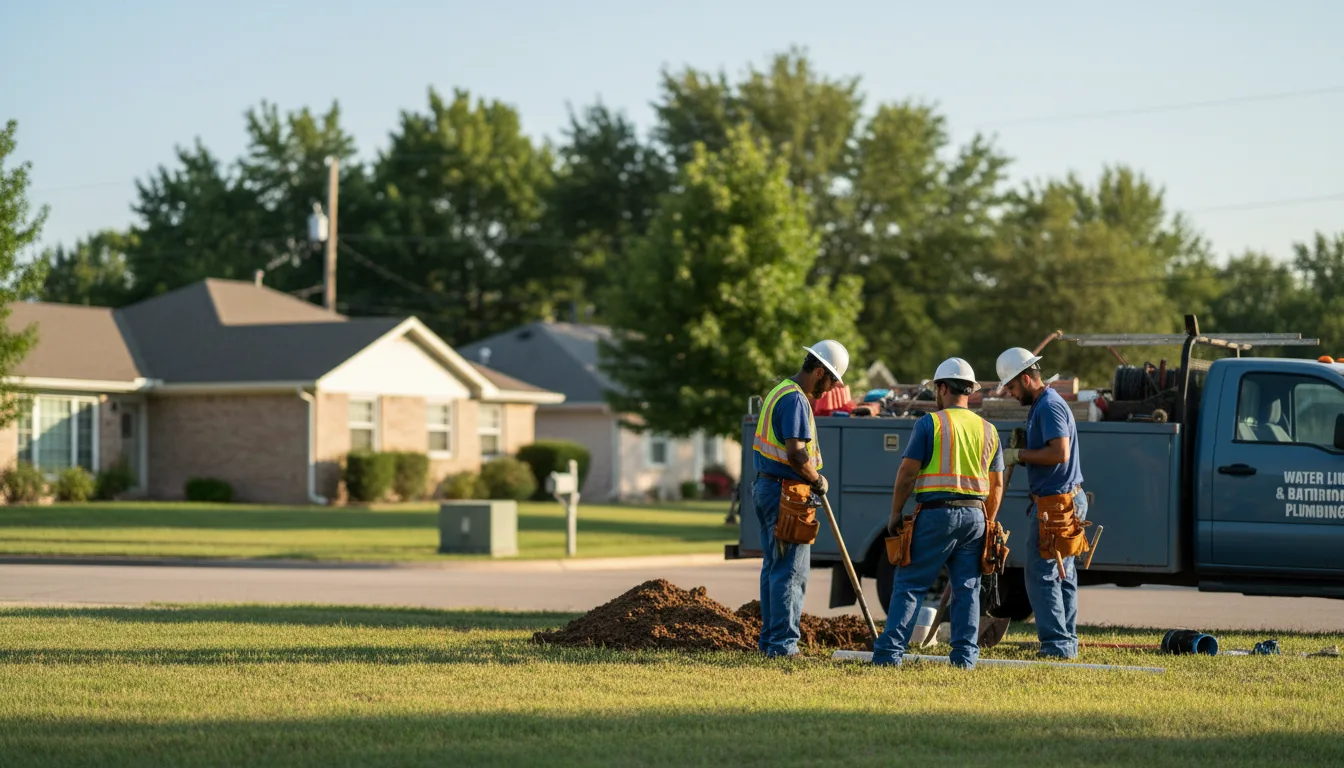 Residential water line and bathroom plumbing service in Minden, NE